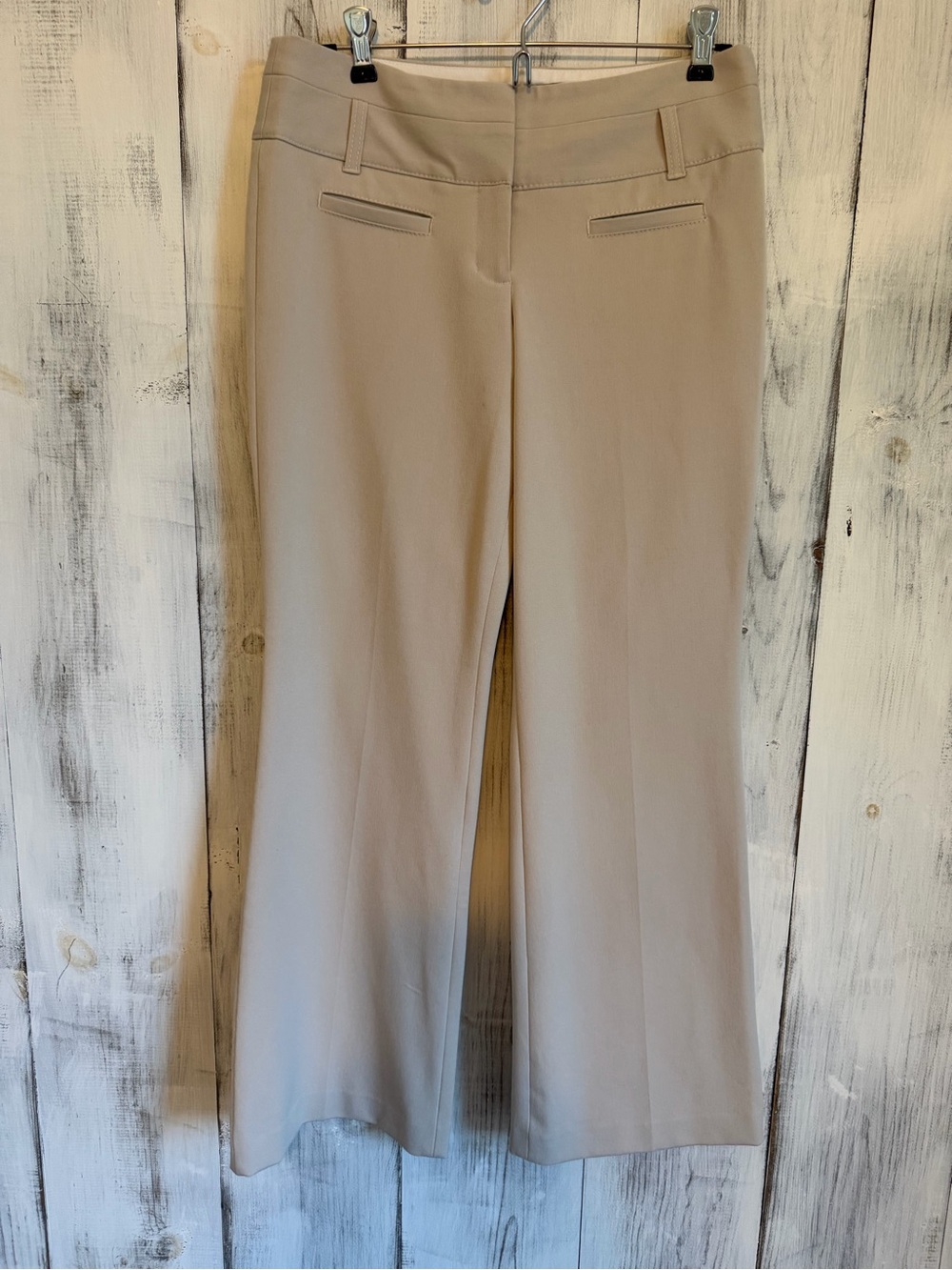 Express Wide-Leg Dress Pants in Light Beige.       (1100)